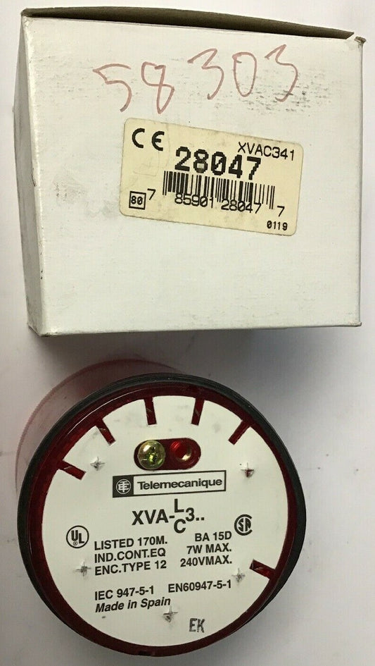 TELEMECANIQUE XVAC341 STACKABLE RED LENS