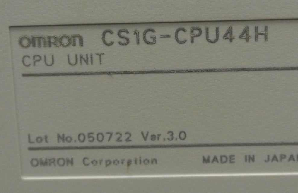 OMRON CS1G-CPU44H / CPU UNIT / PROGRAMMABLE CONTROLLER