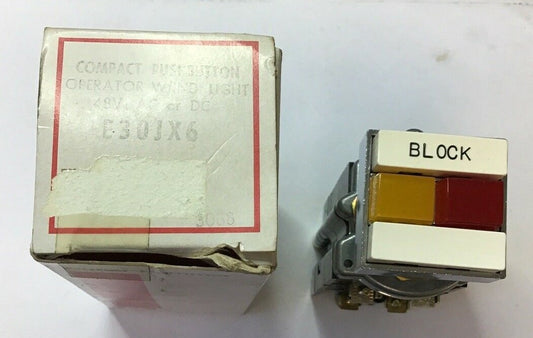 CUTLER-HAMMER E30JX6 PUSHBUTTON OPERATOR W/INDICATING LIGHT 48VAC/DC