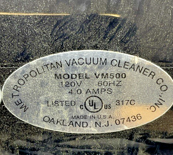 METROVAC VM500 VAC'N BLO HAND VACUUM AND BLOWER 120V 4.0A