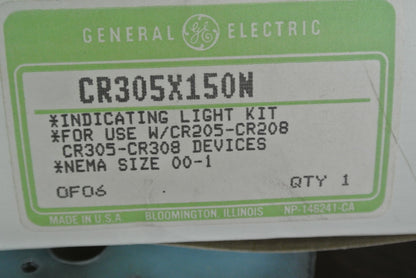 GE / GENERAL ELECTRIC CR305X150N INDICATING LIGHT KIT - SIZE 00-1 - NEW SURPLUS
