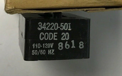 COOPER/ ARROW HART 34220-501 INDUSTRIAL CONTROL CODE 20 COIL 110-120VAC 50/60HZ