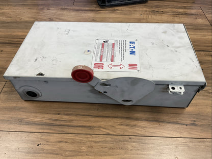 EATON DH363URK 600VAC 100HP 100A 250VDC 20HP NON-FUSIBLE SAFETY SWITCH TYPE 3R