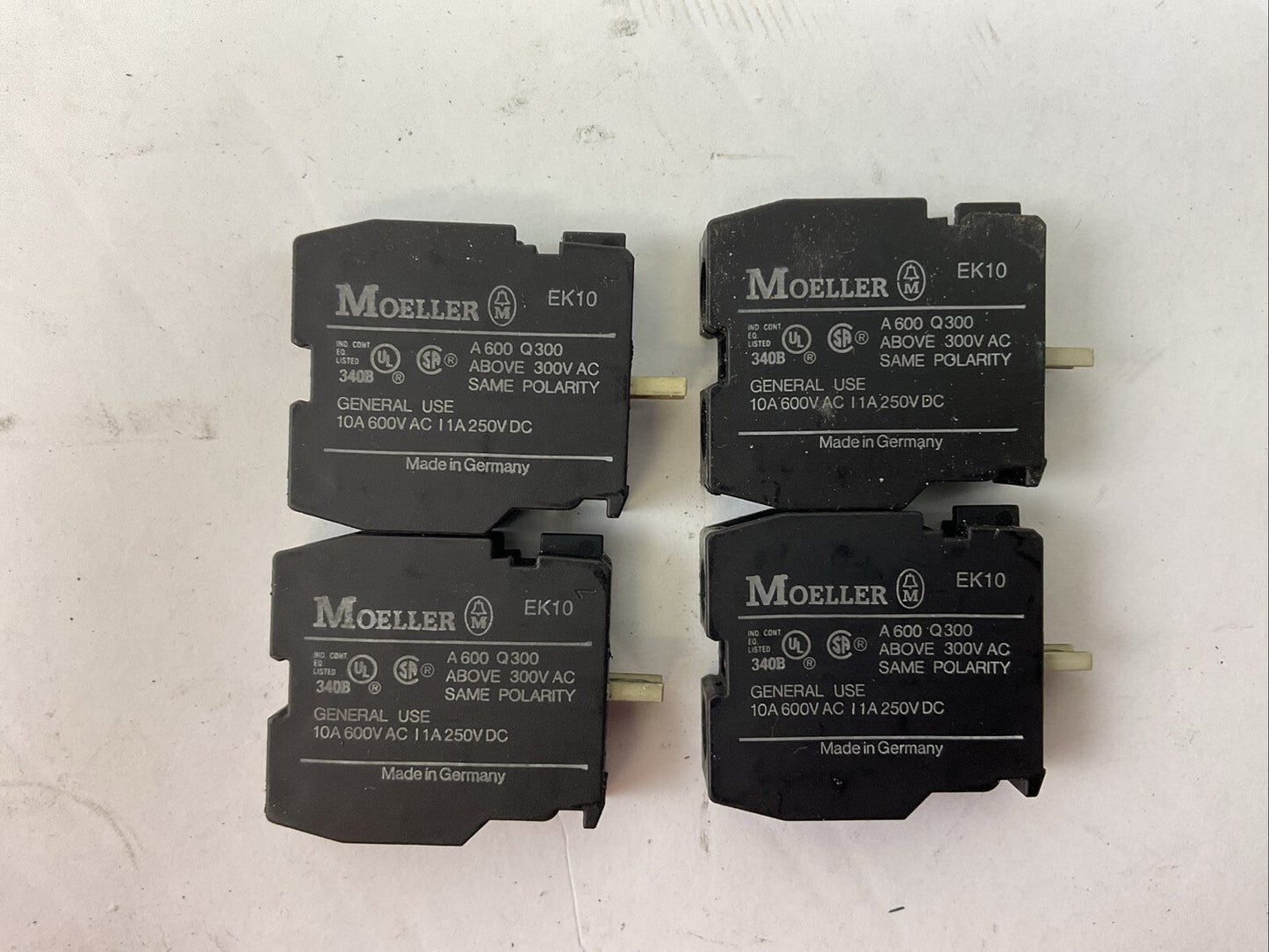 MOELLER EK10 CONTACT BLOCK (LOT OF 4)
