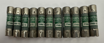 BUSSMANN FNM-10 FUSETRON TIME DELAY FUSE 10 AMP 250VAC LOT OF 11