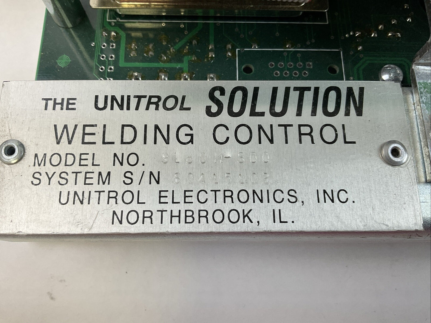THE UNITROL SOLUTION WELDING CONTROL 9180M-S00 9180B-8 POWER SUPPLY & I/O NO KEY