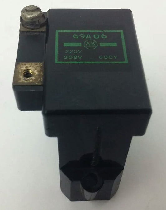 ALLEN BRADLEY 69A06, COIL, 208-220V @ 60HZ, RENEWAL PARTS, MISSING SCREWS