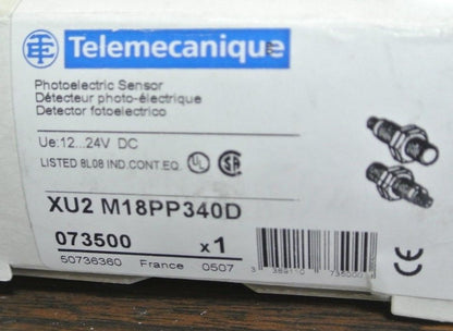 TELEMECANIQUE XU2 M18PP340D PHOTOELECTRIC SENSOR 12...24VDC - NEW SURPLUS
