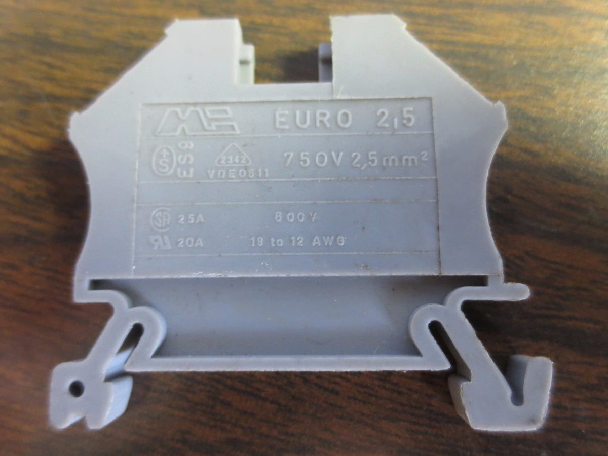EURO 2.5 TERMINAL BLOCKS - GRAY - LOT of 10 - EURO 2,5 - MORSETTITALIA