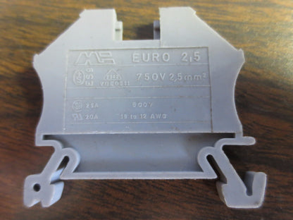 EURO 2.5 TERMINAL BLOCKS - GRAY - LOT of 10 - EURO 2,5 - MORSETTITALIA