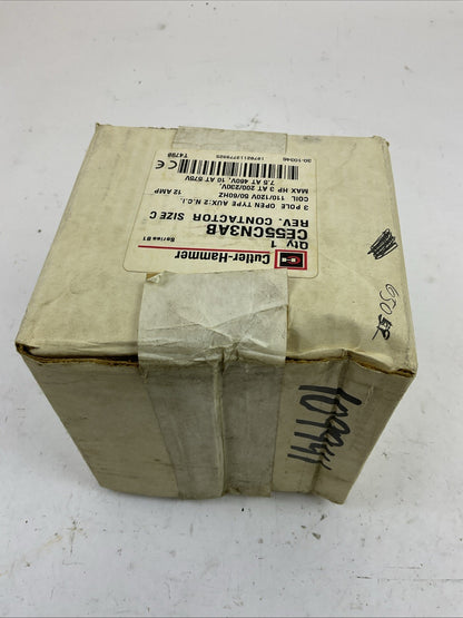 CUTLER HAMMER CE55CN3AB SIZE C SERIES B1 REVERSING CONTACTOR  COIL 110/120V