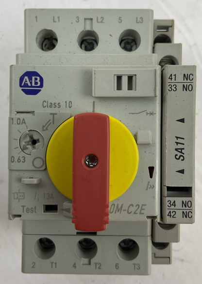ALLEN BRADLEY 140M-C2E-B10 SER C MOTOR PROTECTOR 0.63-1.0A 140M-C-A SER A 600VAC