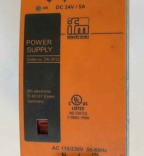 IFM DN 2012 POWER SUPPLY 24VDC 5A 115/230V 50-60HZ