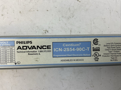 PHILLIPS ADVANCE CENTIUM ICN-2S54-90C-T BALLAST 120V TO 277V (LOT OF 2)