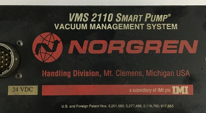 NORGREN VMS 2110 SMART PUMP VACUUM MANAGEMENT SYSTEM 24VDC VMS-2110-24