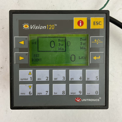 UNITRONICS V120-22-R2C GRAPHIC OPERATOR PANEL PROGRAMABLE CONTROLLER 12/24VDC