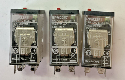 SCHNEIDER ELECTRIC RPM22F7 RELAY 120VAC 50/60HZ ***LOTOF3***