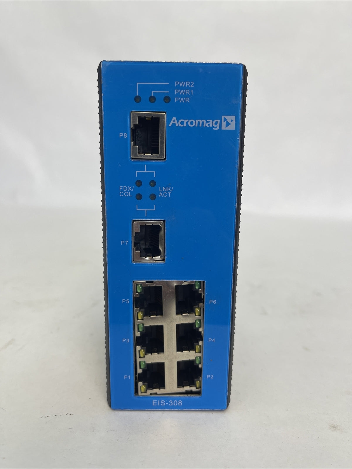 ACROMAG EIS-308 8 WEB MANAGED PORT VERSION 1.3 INPUT 24VDC 0.8A