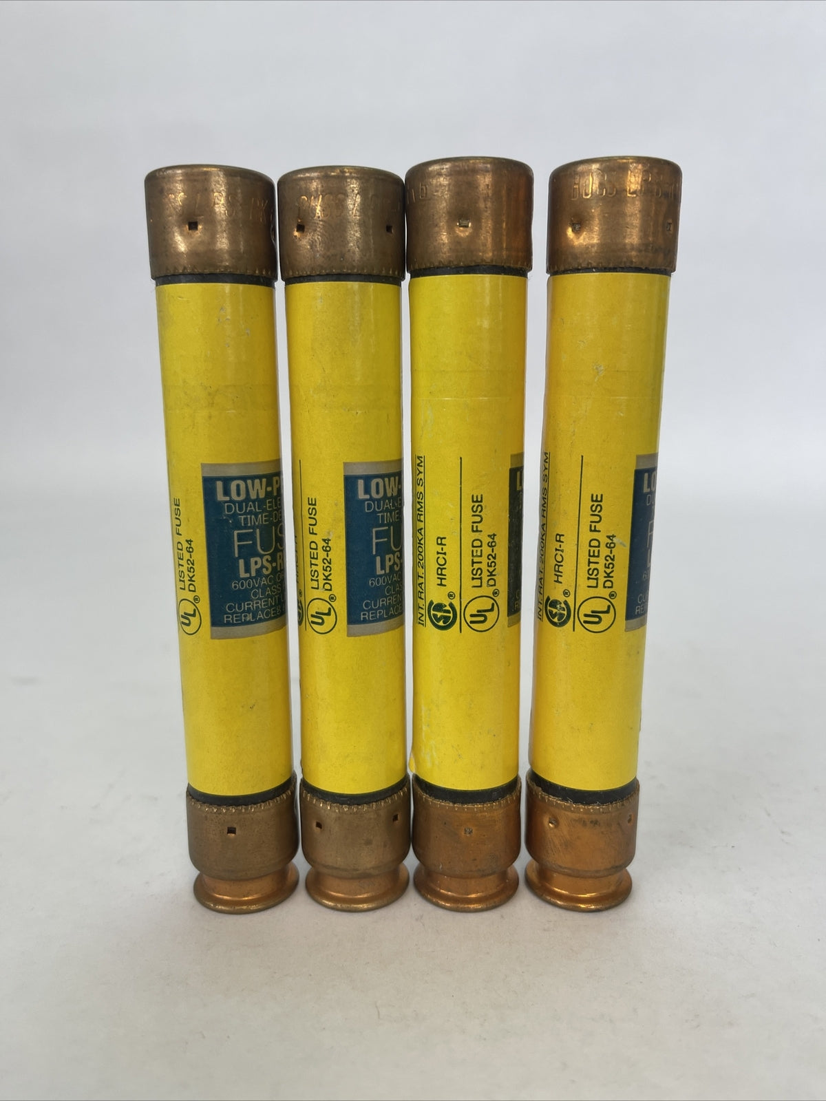 COOPER BUSSMANN LPS-RK-6 LOW-PEAK DUAL ELEMENT FUSE 600VAC (LOT OF 4)