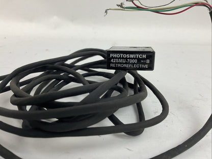 ALLEN BRADLEY 42SMU-7000 SER B 28VDC PHOTOSWITCH RETROREFLECTIVE
