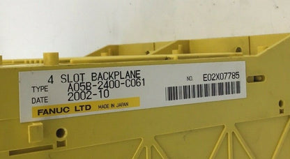 FANUC A05B-2400-C061 4SLOT RACK CHASSIS W/ FANS A02B-0260-C021