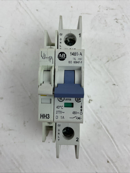 ALLEN BRADLEY 1489-A1D010 SER A 277VAC 48VDC 1A 1489-AAHH3 SER A (LOT OF 4)