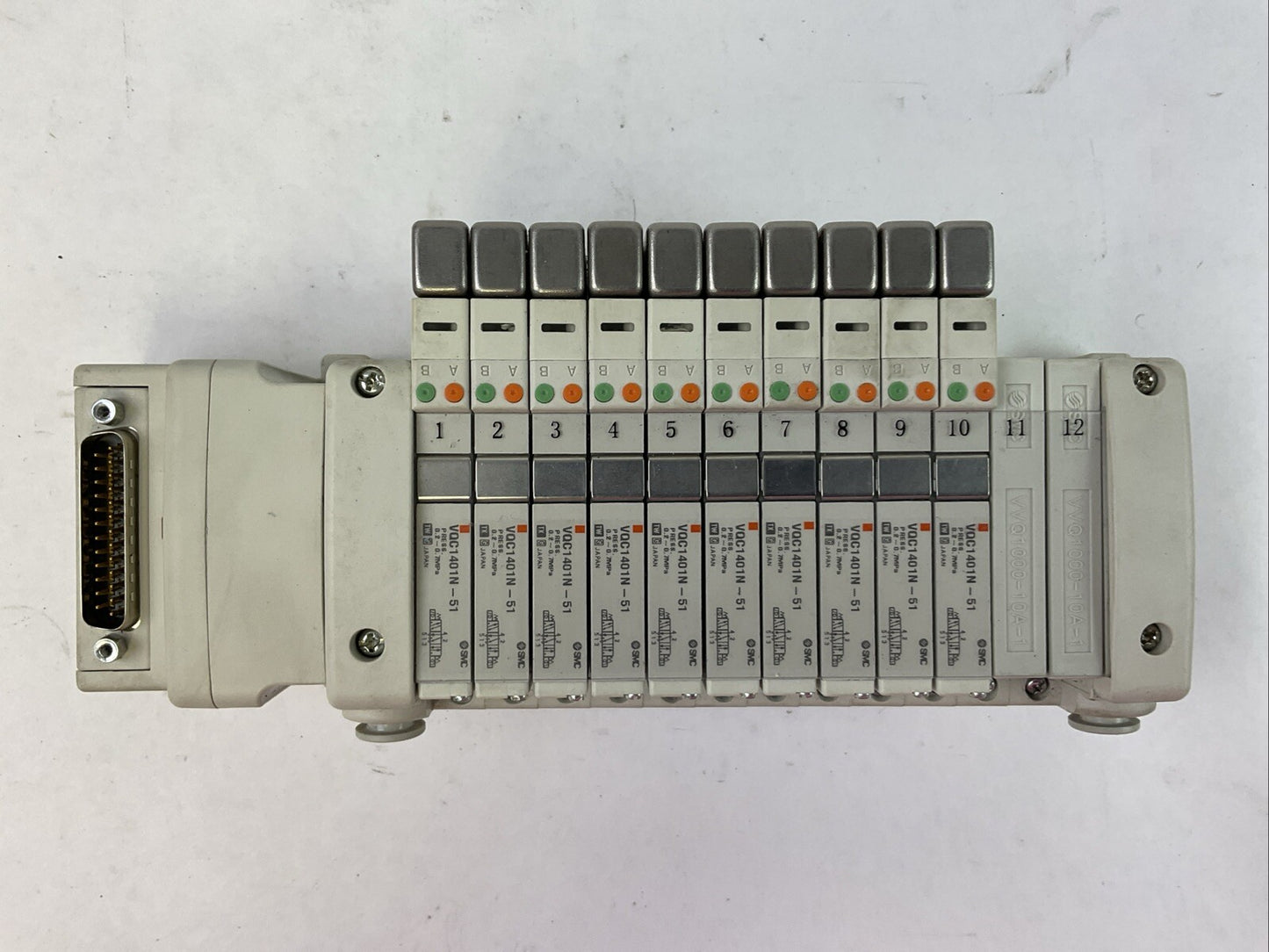 SMC VV5QC11-12C4FD0-N D-SUB CONNECTOR BASE (10)VQC1401N-51 SOLENOID VALVE