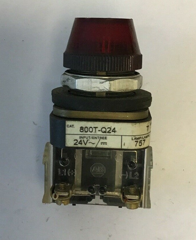 ALLEN BRADLEY 800T-Q24 SER.T RED PILOT LIGHT 24VAC/DC #757 LAMP