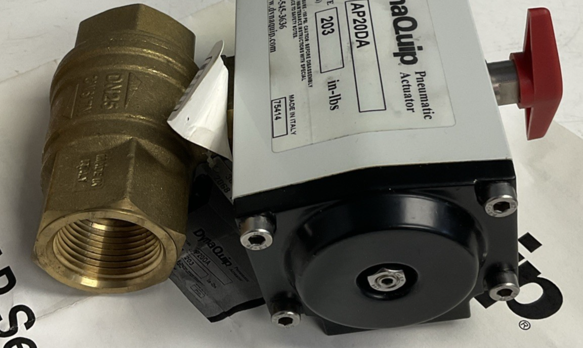DYNAQUIP AP20DA PNEUMATIC BALL VALVE