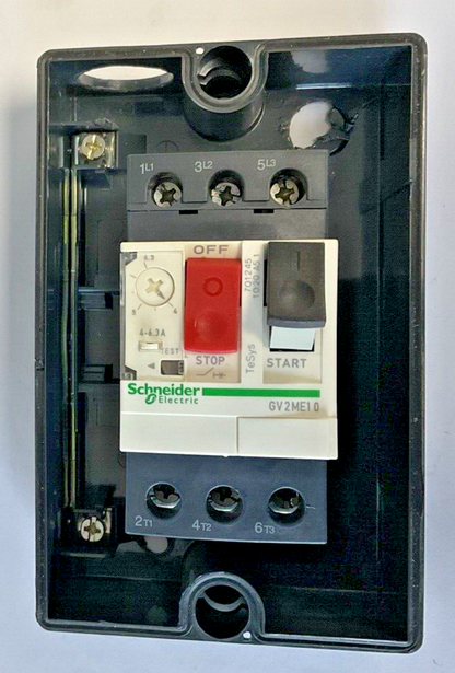 SCHNEIDER ELECTRIC GV2ME10 MOTOR CIRCUIT BREAKER W/ COVER