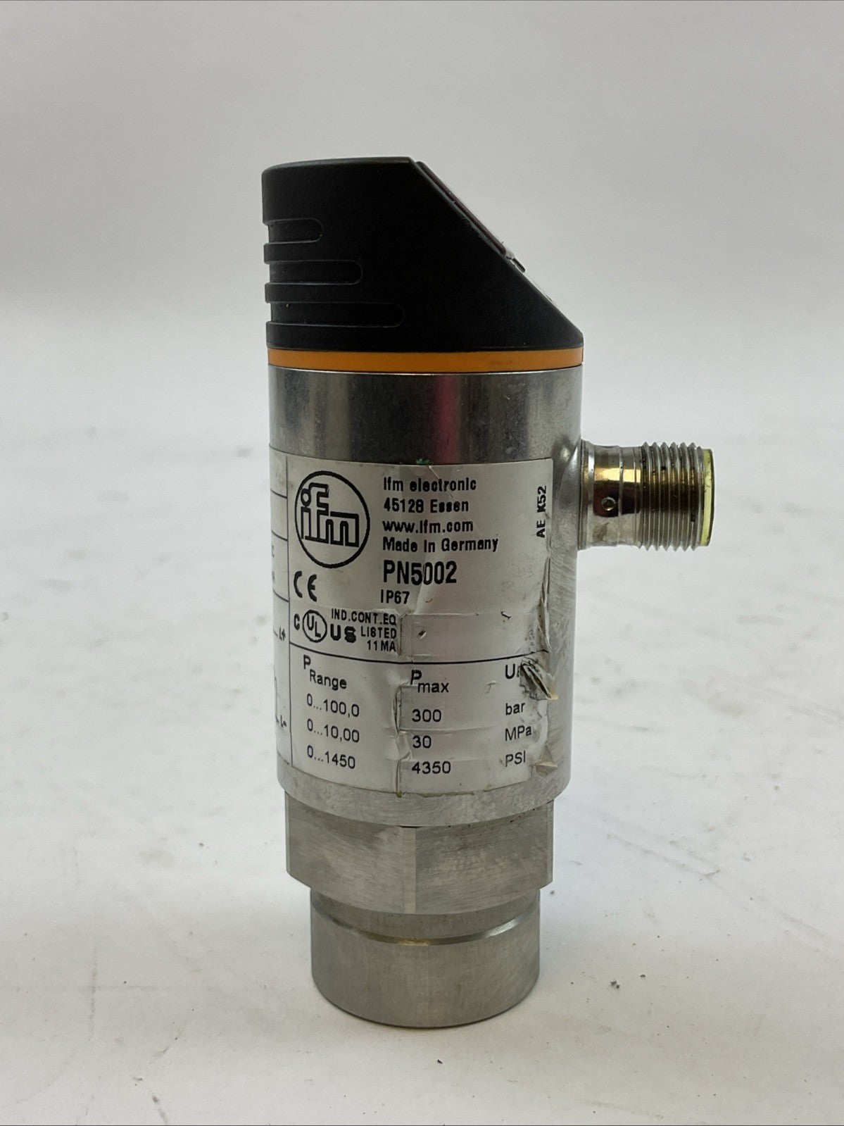 IFM PN5002 PRESSURE SENSOR 18-36VDC 250mA