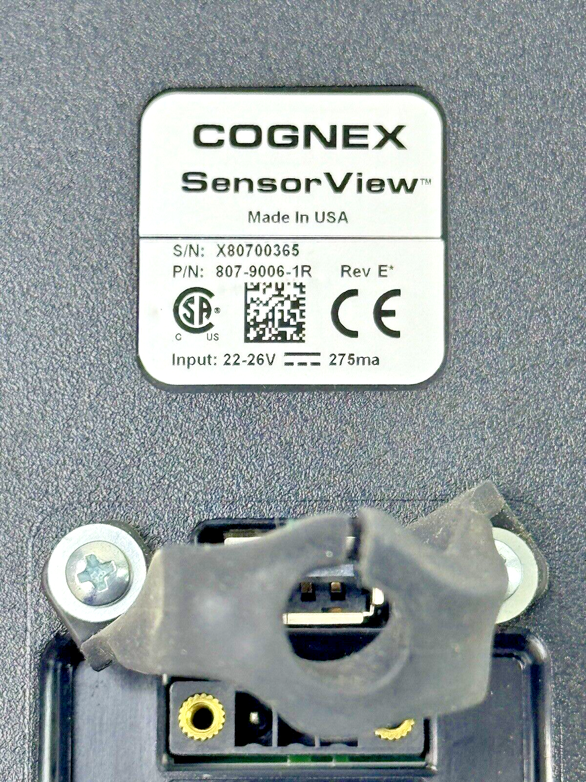 COGNEX - 807-9006-1R REV E - SENSORVIEW DISPLAY TERMINAL INTERFACE