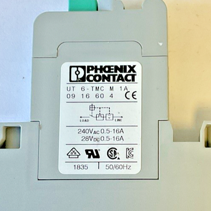 PHOENIX CONTACT UT6-TMCM5A(2) UT6-TMCM1A(1) THERMOMAGNETIC BREAKER 240VAC 28VDC