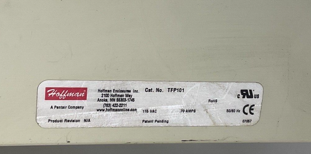 HOFFMAN TFP101 ENCLOSED COOLING FAN 115VAC .70AMPS 50/60HZ