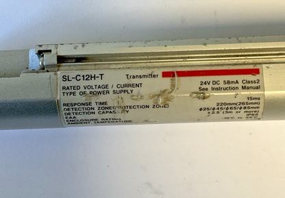 KEYENCE SL-C12H-T / SL-C12H-R LIGHT CURTAIN TRANSMITTER W/RECIEVER 24VDC 15MS