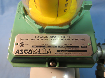 DEZURIK ACTUATOR and ASCO L-YCB3A2, 8317G35 VALVES