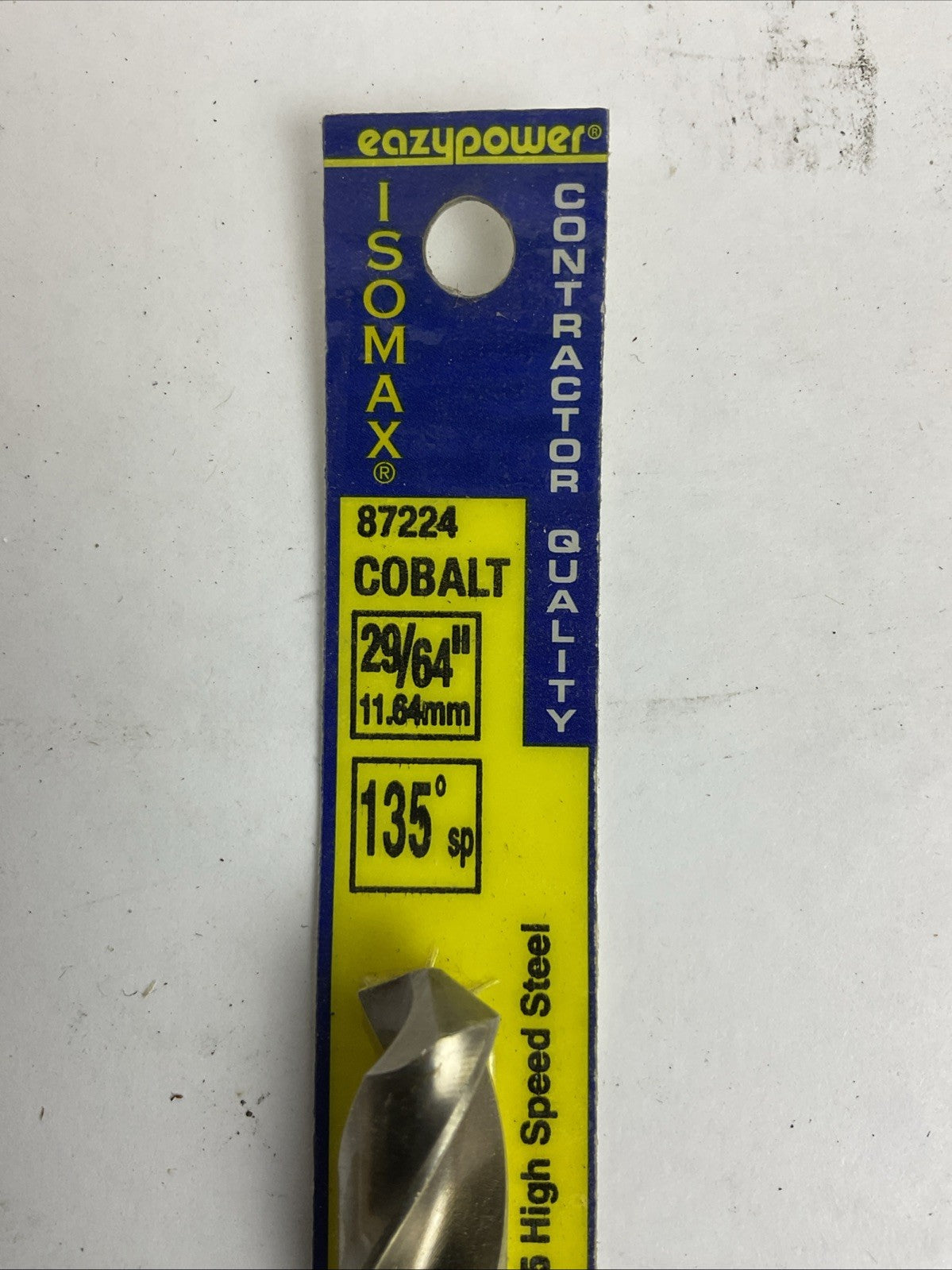 EAZYPOWER 87224 COBALT 29/64" 11.64mm 135°sp ISOMAX DRILL BIT CONTRACTOR QUALITY