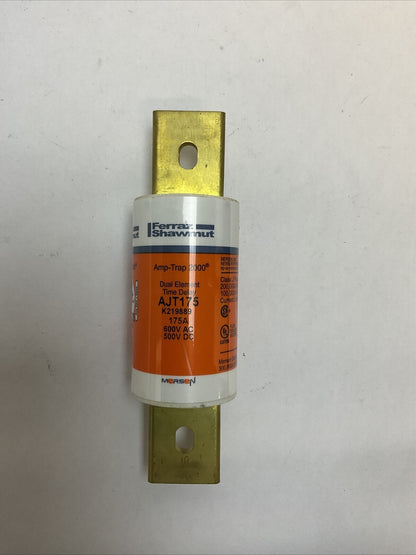 FERRAZ SHAWMUT AJT175 SMART SPOT AMP-TRAP 2000 175A 600VAC 500VDC DUAL ELEMENT