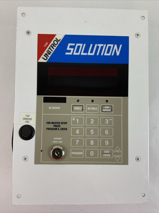 THE UNITROL SOLUTION WELDING CONTROL 9180M-S00 9180B-8 POWER SUPPLY & I/O NO KEY