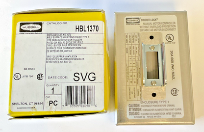 HUBBELL HBL1370 SURFACE MOUNT ENCLOSURE TYPE1 30A 600VAC