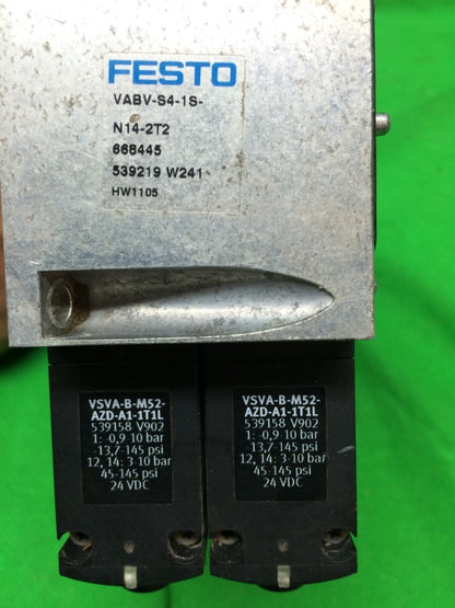 FESTO ELECTRIC VSVA-B-M52-AZD-A1-1T1L W/ VABV-S4-S1-N14-2T2