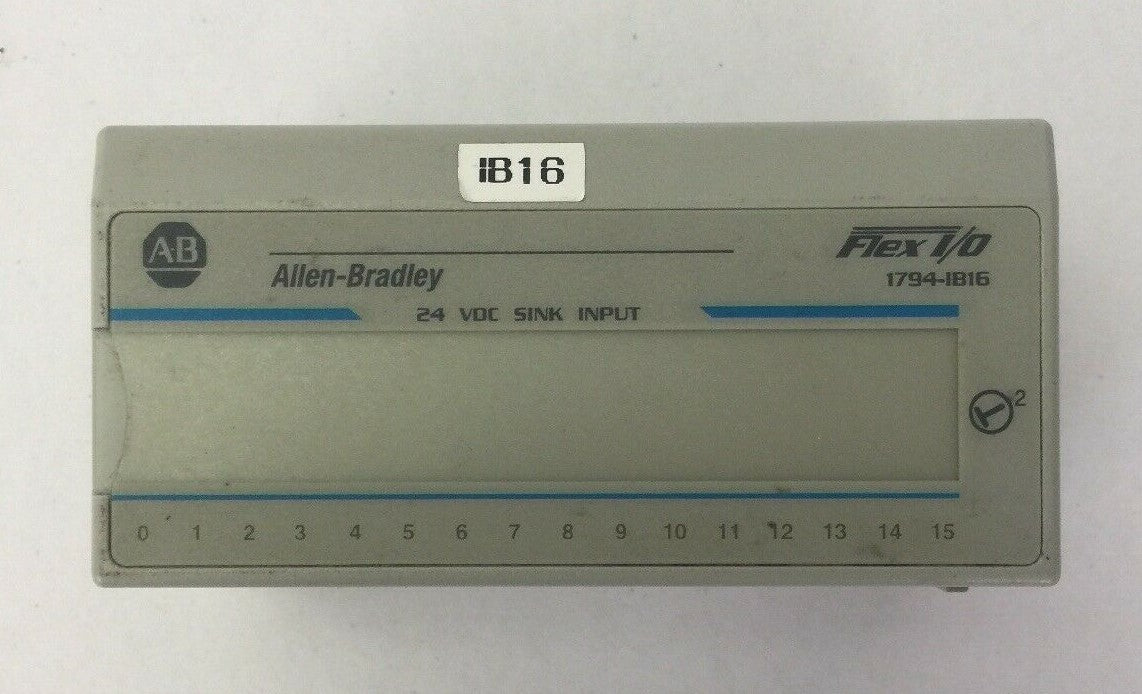 ALLEN BRADLEY 1794-IB16 24VDC SINK INPUT MODULE SER A REV A02 F/W REV BLANK