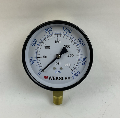 WEKSLER UA35F4L 0-300PSI PRESSURE GAUGE 1/4" NPT