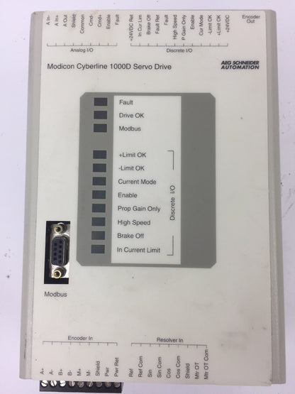 MODICON DR-D020-001 CYBERLINE 1000D SERVO DRIVE