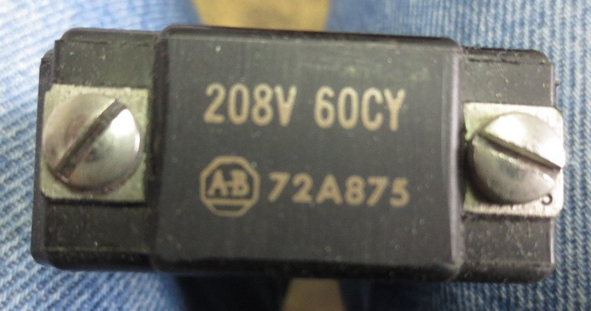ALLEN-BRADLEY 72A875 OPERATING COIL 208V, 60Hz - NEW SURPLUS