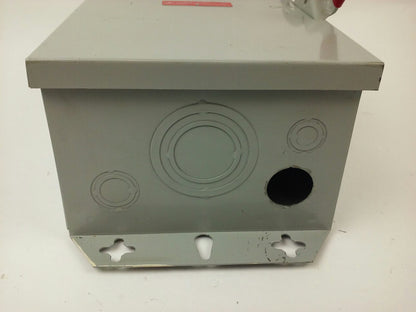 CHALLENGER HD362NFC, SAFETY SWITCH, TYPE 1 INDOOR, 60A, 600VAC/600DC, 3P, USED