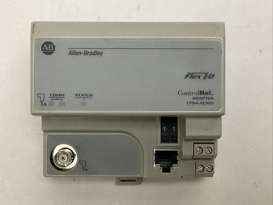 ALLEN BRADLEY 1794-ACN15 SER C REV E02 F/W REV 4.3 FLEX I/O CONTROL NET ADAPTER
