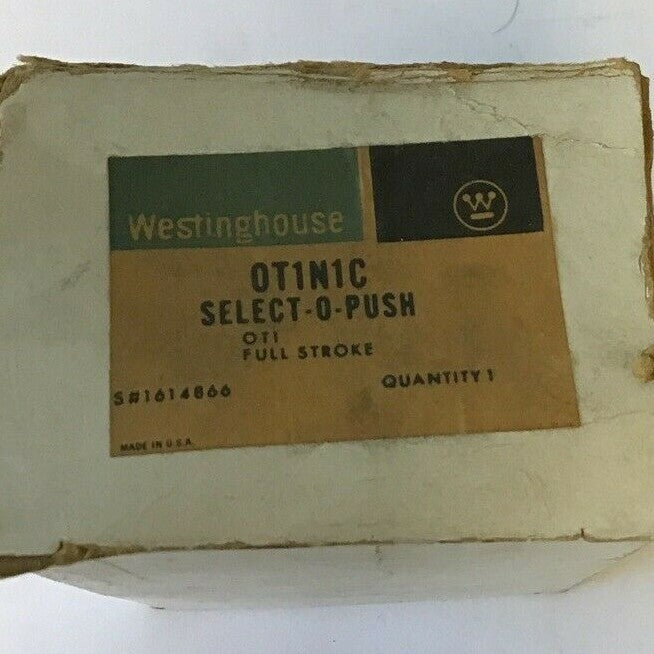 WESTINGHOUSE OT1N1C SELECT-O-PUSH OT1 FULL STROKE SELECTOR SWITCH