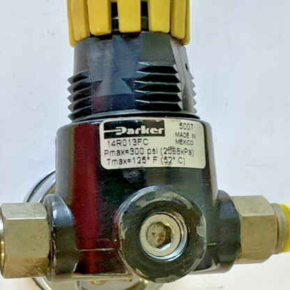 PARKER 14R013FC PNEUMATIC REGULATOR 300PSI WITH GAUGE