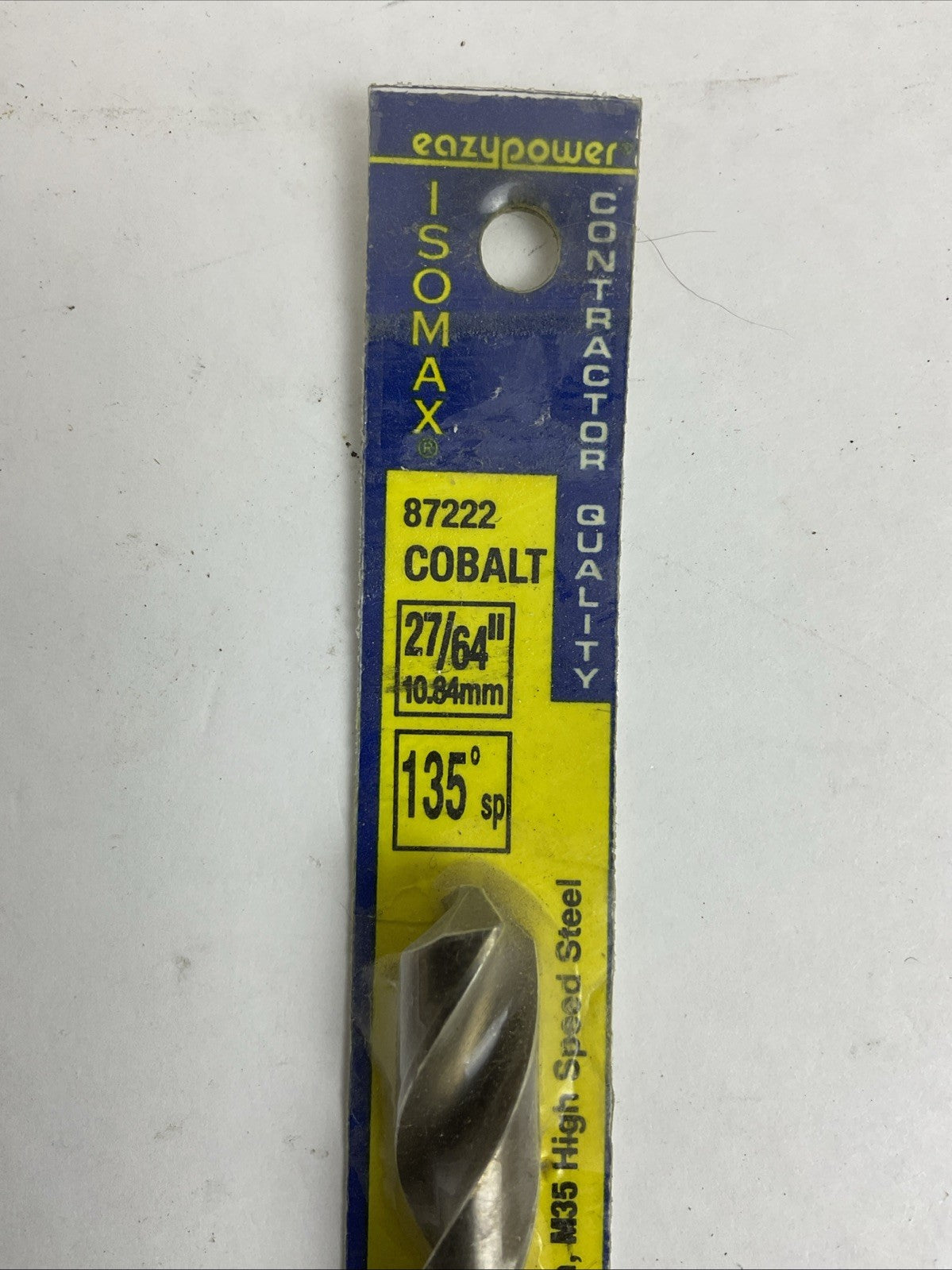 EAZYPOWER 87222 COBALT 27/64" 10.84mm 135°sp ISOMAX DRILL BIT CONTRACTOR QUALITY